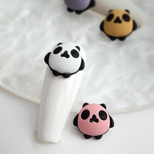 Nail Art Decorations 5Pcs Exquisite Decoration Three-dimensional Fall-proof Non-Fading Lovely Macaroon Spray Lacquer Giant Panda
