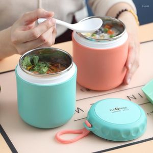 Dinnerware Sets 430ml Stainless Steel Inner Insulation Tank Sealed Soup Cup Oatmeal Lunch Box Container