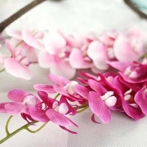 Decorative Flowers 1pc European Style Real Touch Artificial Silk Moth Phalaenopsis Orchid Butterfly Plants Stems Wedding Flower