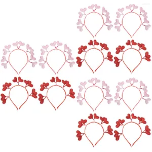 Bandanas 12 PCs Glitter Heart Heads Bands Loving Decorative Valentine's Day's Party adereços