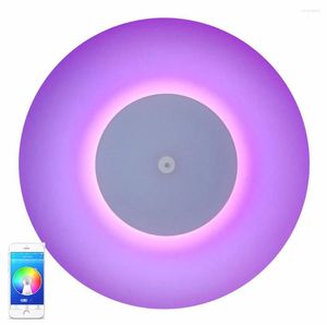 Światła sufitowe Najnowsze światło muzyczne LED z Bluetooth stereo podwójna aplikacja pilot RGB RGB Zmiana lampy montażowej