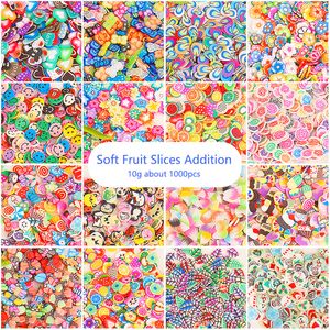 1000pcs 10g Cartoons Fruit Slices Addition For Clay Nail Art Slimes Charm Filler Diy Slimes Accessories Supplies Decoration Toys Gift 1178