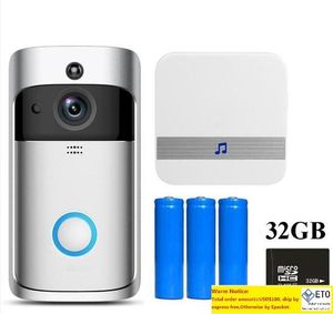 Eken wifi video kapı zili v5 akıllı ev kapı zili 720p hd kamera gerçek zamanlı video twoway ses gece görüşü pir hareket algılama