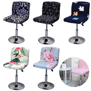 Chair Covers Office Seat Case Decor For Pub Bar Stool Slipcover Removable Short Back Cover Dust Protector Stretch