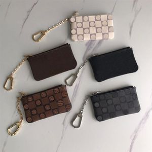 Lyxdesigner Wallet Damier Coin Purse Zippy Lady Chain Walls Fold Card Holder Passport Women Flower Pures Key Pouch Shi2737