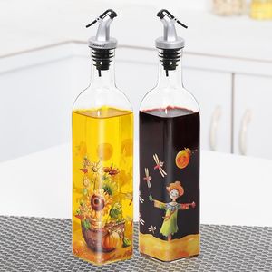 Бутылки для хранения домашнее масло банки утечка из бутылочки соевого соевого уксуса набор европейской креативной кухонной специи