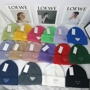 Luksusowe czapki zimowe z dzianiny projektant marki czapka beanie męska i damska dopasowana czapka Unisex kaszmirowy list rozrywka czapka z czaszką moda na świeżym powietrzu 18 kolorów