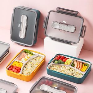 Dinnerware Sets 304 Stainless Steel Lunch Box Microwave Oven Heating For Office Workers Student Separation Type With Rice