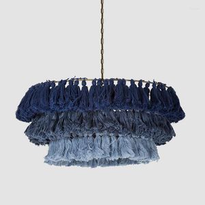 Lámparas colgantes Lámpara de borla de algodón nórdico Diseñador Luces bohemias creativas Lustres Pendentes para sala de estar Lámpara de dormitorio