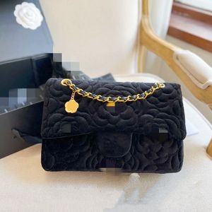 Luxury Designers Handbag velvet Camellia Pattern Shoulder Bags Crossbody Bag Purses Letters Flowers Floral Wallet Backpack Womens Banquet shopping bag 25/16/7cm