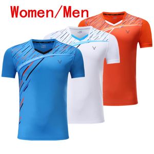 Novo t￪nis de badminton usa camiseta curta de camiseta de manga curta Camisa esportiva respir￡vel Homens mulheres roupas esportivas de ver￣o casuais 2798