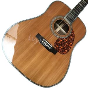 Lvybest Electric Guitar Custom Cedar Top 41 Inch Dreadnought D Style Acoustic Guitar