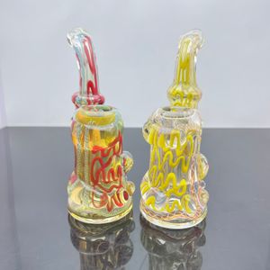 Europe och Amerika rökrör vattenpipa bong glas rigolja vatten bongs klassiska målat glas bongs förtjockad och hållbar