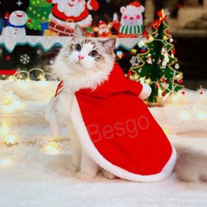 Noel Peluş Sıcak Köpek Kıyafetleri Evcil Köpek Kedileri Şapka Evcil Hayvan Kışla Pelerin Pelerin Pets Pets Xmas Hallowmas Partisi Giyim Bh7453 Tyj