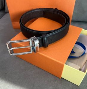 Designergürtel Einfache Metallnadelschnalle Frauen Freizeitbund Männer Handel Schwarz Ledergürtel Luxus Modemarke Unisex Belt