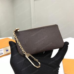 Designer Key Pouch Mulheres homens Ring titular do cart￣o de cr￩dito Coin Bolsa de luxo Mini Bolsas de couro Bolsas de couro 242y