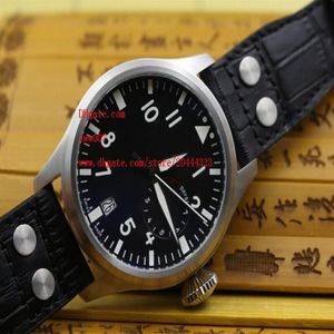 Relógios de pulso de fornecedores de fábrica IW500402 7 dias de relógio de relógios mecânicos automáticos 47mm Piloto sem cronógrafo Black Dial339e