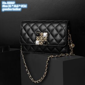 Großhandel Fabrik Damen Umhängetaschen 2 Farben süße Dame Diamant-Kettentasche klassische Nähen Retro-Handtasche elegante schwarze Raute Handy-Geldbörse