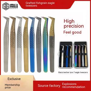 Eyelashes Tweezers Stainless Steel superhard Tweezers High Precision Anti-static for Eyelash Extensions