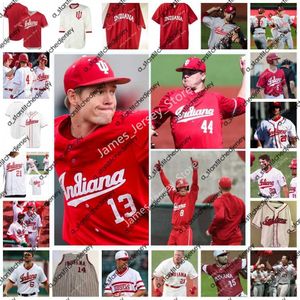 College Baseball은 NCAA Custom Indiana Hoosiers College 스티치 야구 저지 12 Alex Dickerson 37 Scott Effross 10 Kyle Schwarber 31 Aaron Slegers 45 Caleb