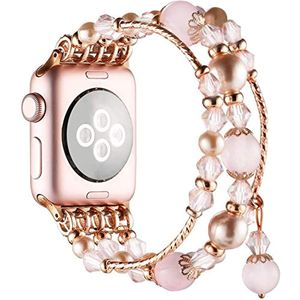 Luksusowe Agate Peads Pearl Tandband Straps do Apple Watch 8 7 6 5 4 3 SE