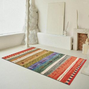 Carpets Bohemian Style Large Area Living Room Carpet Striped Home Decoration Bedroom Bedside Lounge Rugs Non-slip Entry Door Mat