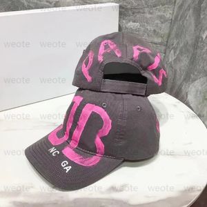 Bonés de beisebol femininos da moda, chapéus de desenho animado, boné Casquette B pintado à mão para homens, gorro unissex, chapéu de balde de verão Cappello Luxe