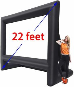 Free To Door Ship Giant 8mx6m Inflatable Movie Screen 16/9 Projection Large Outdoor Portable Film Play Screens