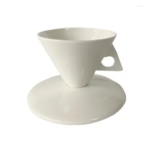 Kahve Çayı Setleri Saf Beyaz Yaratıcı Basit Seramik Kemik Çift Set Espresso Cup Mini