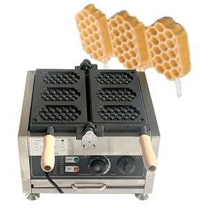 wholesale GCS 3 pcs Commercial Electric Honeycomb Shaped Waffle Pops Machine Maker 220v 110v Waffles On A Stick Maker Iron Pan