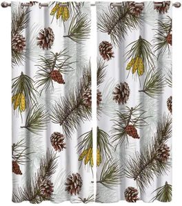 Gardin jul tall pinecone mönster hem dekor fönster gardiner sovrum kökspanelen för vardagsrum