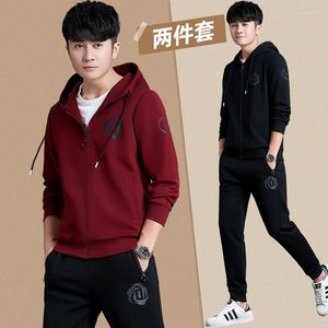 Men's Hoodies Men Hoodie Set Sweatshirt Wool Sports Pants Jogging Homme Pullover Men's Suit Lounge Wear