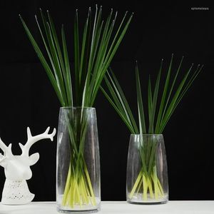 Decorative Flowers 6pcs 70/56cm Simulation Plant Reed Leaves High-Grade Flower Arrangement Material Sword Shape Living Room Office Ornament