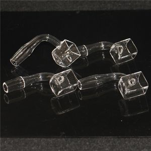 Hookahs Pure Quartz Sugar Cube Banger Nails met 10 mm 14,4 mm 18,8 mm mat/heldere gewricht Square koolhydraten set
