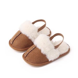 Newborn Boys Girls First Walkers Plush Anti-slip Pre-walker Autumn Warm Slipper Baby Shoes Toddler Slippers