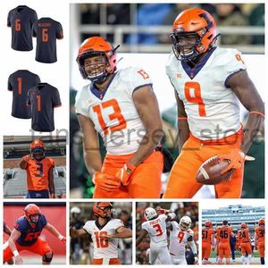 NCAA Illinois Fighting Illini College Football Trikots 8 MJ Rivers II Trikot Dick Butkus Marquez Beason Milo Eifler Trikots individuell genäht