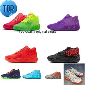 Top Womens Lamelo Ball MB 01 كرة سلة لكرة السلة Rick Morty Red Green Galaxy Purple Black Red Blue Queen Buzz Kids Melo Sneakers Tennis with