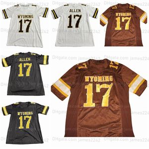 Custom Josh Allen College Football Jersey Herren alle Ed White Black Brown jede Namensnummer