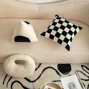 Pillow Checkerboard Living Room Sofa Combination Set Household Special-shaped Geometric Backrest Ring