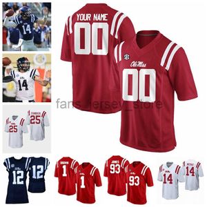 NCAA Custom Ole Miss Rebels College Football Jerseys Eli Manning Jersey Donte Moncrief Mike Wallace Evan Engram Achie Manning Jerseys Stitched