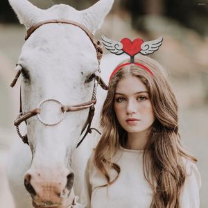 Bandane Fascia per capelli a forma di cuore Boppers Testa d'amore Anno per capelli Accessori Cerchio rosso Antenna per San Valentino Herat Glitter Bopper Party Natale