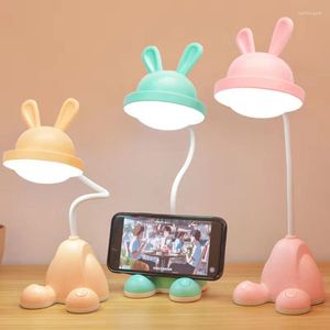 Table Lamps Lamp Eye Protection Student Study Bedroom Dormitory Multifunctional Intelligent Charging Bedside Nightlight