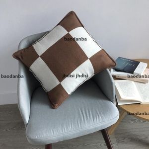 Cool Fashion Vintage Fleece Pillow Case Lettera Cuscini europei Cover Covers Wool Throw Luxury Federa Cuscino 45x45cm E 65x65cm I