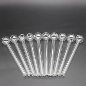 Handcraft Pyrex Glass Oil Burner Pipe Mini Smoking Hand Pipes 4.72inch glass pipes for dab rig bong 100pcs/lot