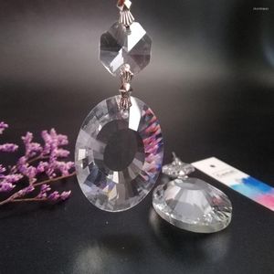 Chandelier Crystal Camal 2PCS 38mm Nest Prism Pendant Octagonal Bead Garland Bowtie Hanging Lamp Lighting Part SunCatcher Decor