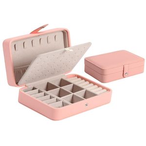 Scatole per gioielli 2022 Pu Leather Jewelry Storage Box per orecchini Vetrina Organizer Confezione per regalo per ragazza da viaggio a casa2671970 Drop De Dhckj