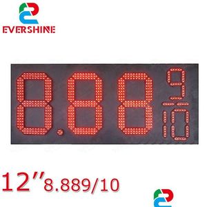 Led Modules 8889/10 Front Access Red Color 12 Inch Outdoor High Brightness Waterproof 7 Segment Digital Number Gas/Oil Price Sign Bo Dhmvb