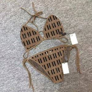 Set di reggiseni intimi da donna con cavezza in maglia Sexy lingerie confortevole INS Fashion Beach Holiday Bikini Set