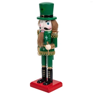 Decorative Figurines Nutcracker Christmas Decoration Decorations Nutcrackers Wood Decor Home Ornaments Tablesoldier Wooden Traditional