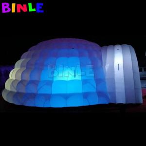 خيمة قبة قابلة للنفخ 8M العملاقة مع إضاءة LED لحدث شرفة الحدث تفجير أبيض Igloo Garden Dance House Party Pavilion Sale Sale
